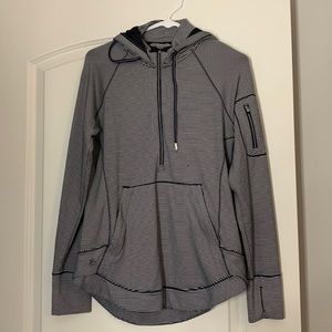 Athleta Heavenly Hail Navy and White Active Hoodie
